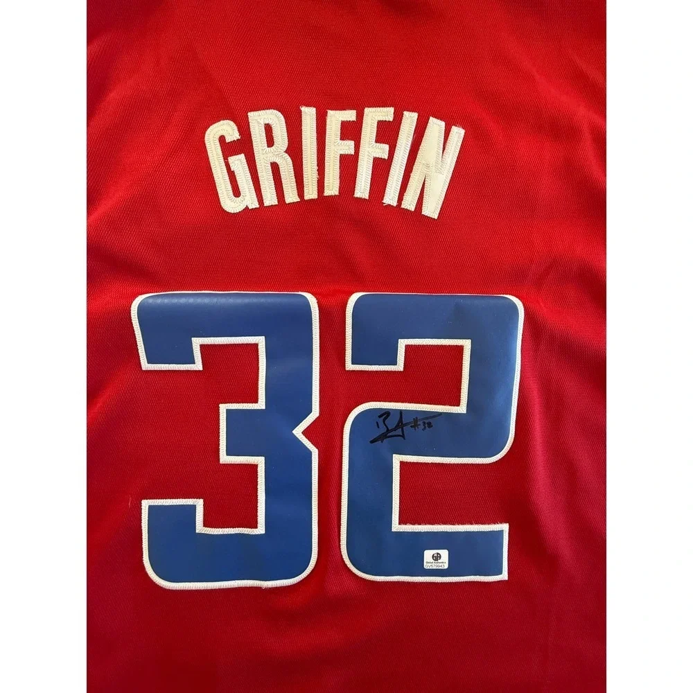 Adidas‎ Los Angeles Clippers NBA Jersey Red Number Griffin signed with COA
